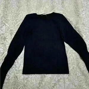 Zara woman’s black long sleeve with elbow cut outs very stylish in  size small
